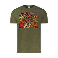 Vintage Olive somebody's loud mouth softball mama Vintage Tee - Jasminsmagicworld