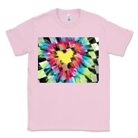 Bubblegum Pink tie dye hearth shaped race flag background 3200x2400 Classic Tee - AdoDesignShop