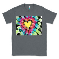 Charcoal Heather tie dye hearth shaped race flag background 3200x2400 Classic Tee - AdoDesignShop