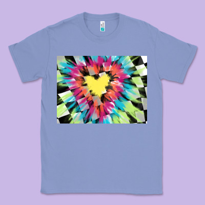 Tie Dye Hearth Shaped Race Flag Background 3200x2400 Classic Tee Designed By Adodesignshop