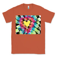 Copper tie dye hearth shaped race flag background 3200x2400 Classic Tee - AdoDesignShop