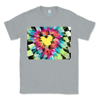 Heather Grey tie dye hearth shaped race flag background 3200x2400 Classic Tee - AdoDesignShop