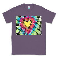 Lavender tie dye hearth shaped race flag background 3200x2400 Classic Tee - AdoDesignShop