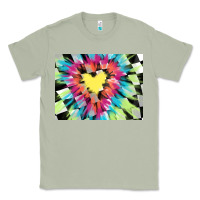 Matcha tie dye hearth shaped race flag background 3200x2400 Classic Tee - AdoDesignShop