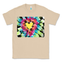 Mushroom tie dye hearth shaped race flag background 3200x2400 Classic Tee - AdoDesignShop