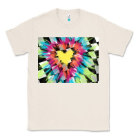 Natural tie dye hearth shaped race flag background 3200x2400 Classic Tee - AdoDesignShop