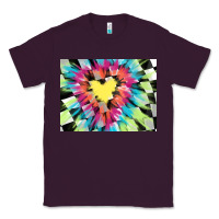 Plum tie dye hearth shaped race flag background 3200x2400 Classic Tee - AdoDesignShop