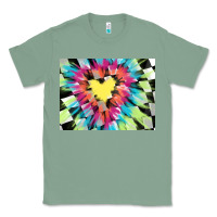 Sage tie dye hearth shaped race flag background 3200x2400 Classic Tee - AdoDesignShop