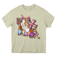 Mossy Louisiana Map Easter Bunny And Cross Heavy Core Tee - RanaPortraitStore