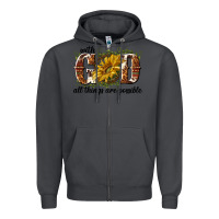 Smoke with god all things are possible Zipper Hoodie - NancyCooperArtShop
