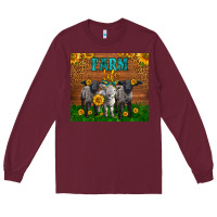 Burgundy Western Baby Sheeps Farm Life Garden Long Sleeve Tee - LillyAllenDesigns