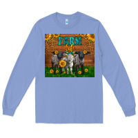 Colony Blue Western Baby Sheeps Farm Life Garden Long Sleeve Tee - LillyAllenDesigns