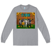 Heather Grey Western Baby Sheeps Farm Life Garden Long Sleeve Tee - LillyAllenDesigns