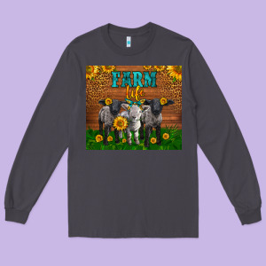 Western Baby Sheeps Farm Life Garden Long Sleeve Tee Designed By Lillyallendesigns