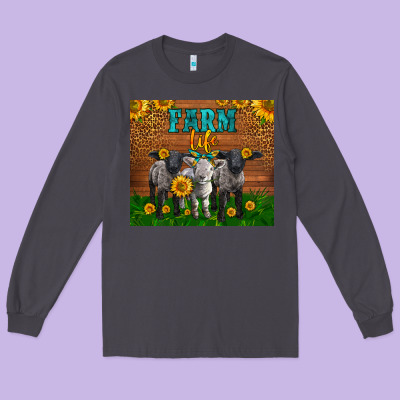 Western Baby Sheeps Farm Life Garden Long Sleeve Tee Designed By Lillyallendesigns
