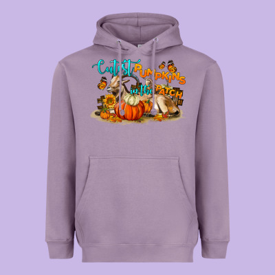 Fall Cutest Pumpkin In The Patch Heavyweight Hoodie Designed By Lillyallendesigns