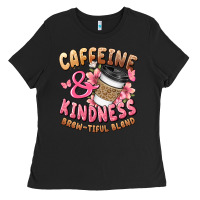 Black caffeine and kindness brewtiful blend Ladies Tee - JahusDesignShop