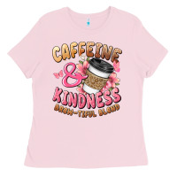 Bubblegum Pink caffeine and kindness brewtiful blend Ladies Tee - JahusDesignShop