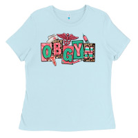 Baby Blue obgyn nurse Ladies Tee - RanaPortraitStore