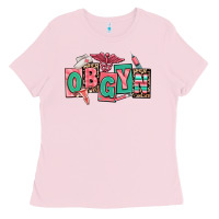Bubblegum Pink obgyn nurse Ladies Tee - RanaPortraitStore