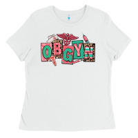 White obgyn nurse Ladies Tee - RanaPortraitStore