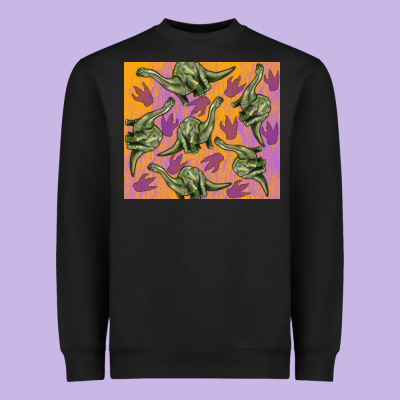 Dinosaur Brontosaurus Heavyweight Sweatshirt Designed By Artiststas