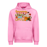 Fuchsia Pink leaves and lattes Urban Hoodie - CowGirlArtShop