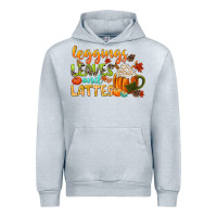 Heather Grey leaves and lattes Urban Hoodie - CowGirlArtShop