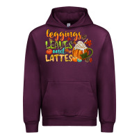 Mauve Wine leaves and lattes Urban Hoodie - CowGirlArtShop