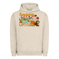 Pigment French Oak leaves and lattes Urban Hoodie - CowGirlArtShop