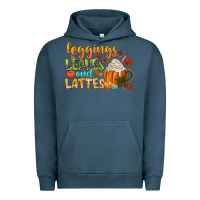 Pigment Midnight Navy leaves and lattes Urban Hoodie - CowGirlArtShop