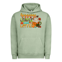 Pigment Oil Green leaves and lattes Urban Hoodie - CowGirlArtShop