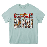 Arona baseball mini with leopard Heavy Core Tee - texasbilliewilder