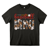 Asphalt baseball mini with leopard Heavy Core Tee - texasbilliewilder
