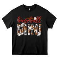 Black baseball mini with leopard Heavy Core Tee - texasbilliewilder