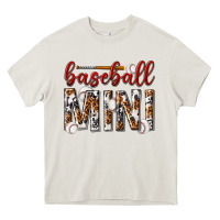 Cream baseball mini with leopard Heavy Core Tee - texasbilliewilder