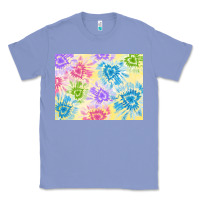 Colony Blue tie dye heart shaped background 3200x2400 Classic Tee - AdoDesignShop