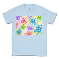 Dusty Blue tie dye heart shaped background 3200x2400 Classic Tee - AdoDesignShop