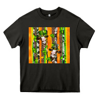 Asphalt st patricks cow and shamrock with cowhide Heavy Core Tee - Artiststas