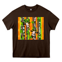 Chocolate Brown st patricks cow and shamrock with cowhide Heavy Core Tee - Artiststas