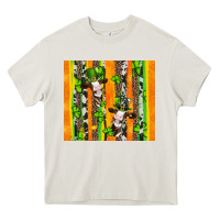 Cream st patricks cow and shamrock with cowhide Heavy Core Tee - Artiststas