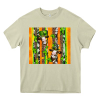 Mossy st patricks cow and shamrock with cowhide Heavy Core Tee - Artiststas