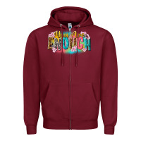Burgundy you are enough Zipper Hoodie - NancyCooperArtShop