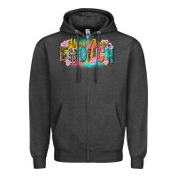 Charcoal Heather you are enough Zipper Hoodie - NancyCooperArtShop