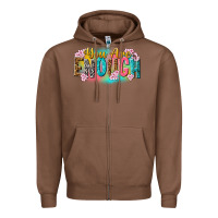 Chestnut you are enough Zipper Hoodie - NancyCooperArtShop