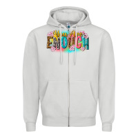 Dove Grey you are enough Zipper Hoodie - NancyCooperArtShop