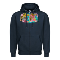 Navy you are enough Zipper Hoodie - NancyCooperArtShop