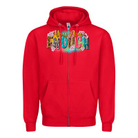 Red you are enough Zipper Hoodie - NancyCooperArtShop