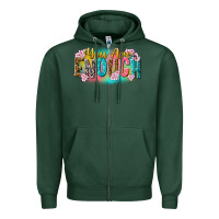 Sports Green you are enough Zipper Hoodie - NancyCooperArtShop