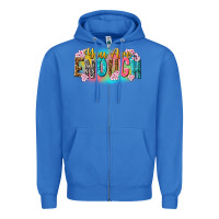 True Royal you are enough Zipper Hoodie - NancyCooperArtShop